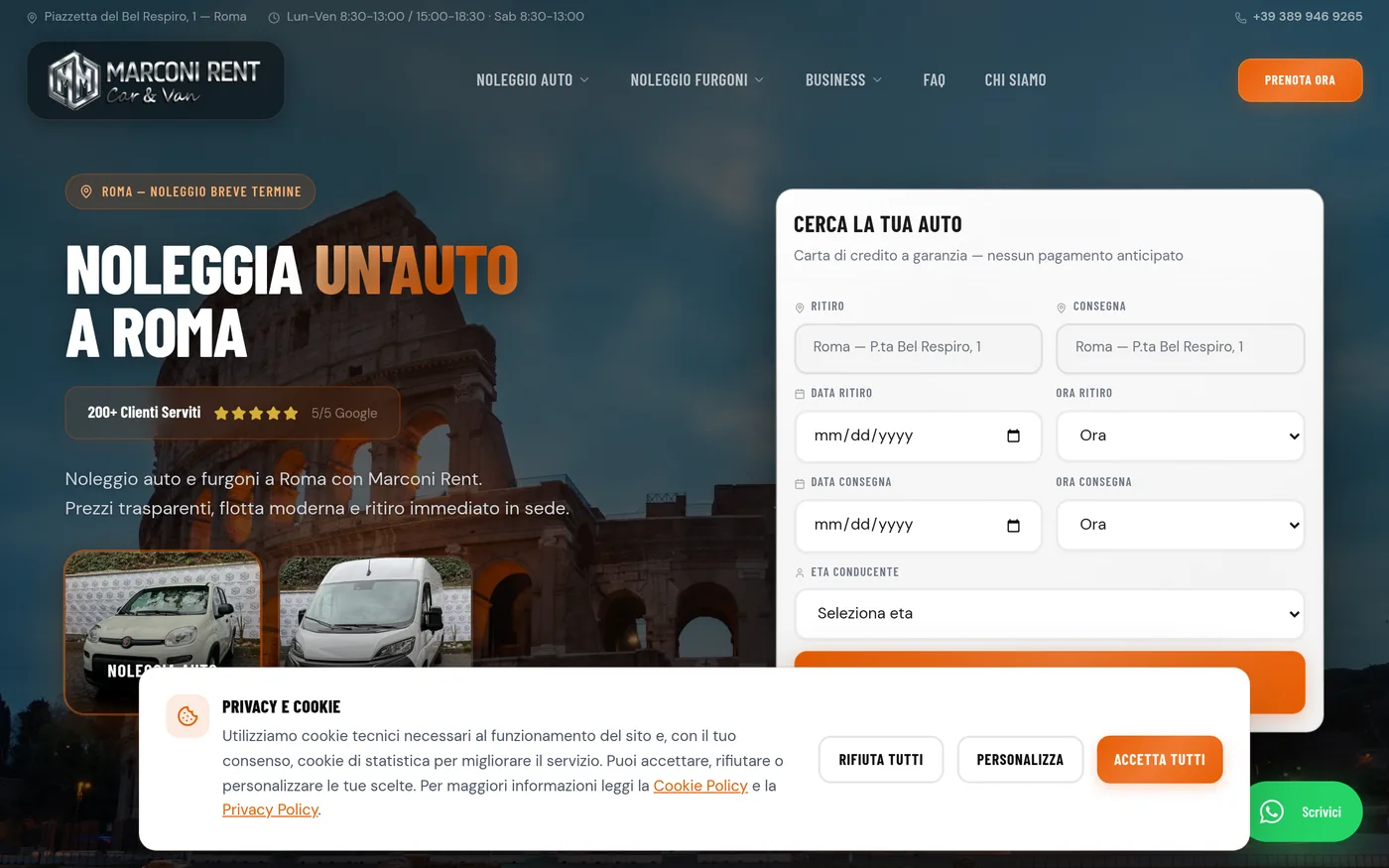 Marconi Rent — homepage